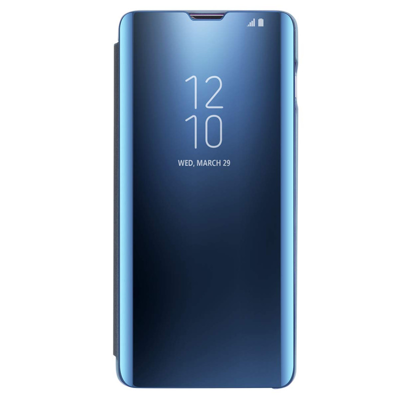 Coque pour Samsung Galaxy s10 Housse Support à Rabat Clear View Cover Flip Case (Bleu) - 6.1 pouces Coque pour Samsung Galaxy s10 Housse Support à Rabat Clear View Cover Flip Case (Bleu) - 6.1 pouces