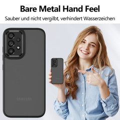 Keteen Coque Compatible avec Samsung Galaxy A53 5G Étui Ultra Fine Mat Translucide Antirayures Hard PC et Premium Silicone TPU H