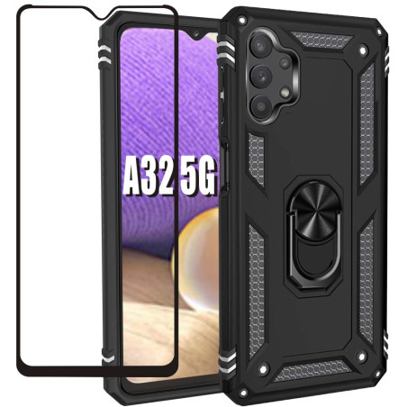 Folmecket – Coque pour Samsung Galaxy A32 5G 6,5" avec Film Protecteur d'écran Rotatif à 360 degrés en métal pour Absorber Les C