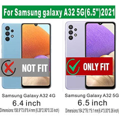 Folmecket – Coque pour Samsung Galaxy A32 5G 6,5" avec Film Protecteur d'écran Rotatif à 360 degrés en métal pour Absorber Les C
