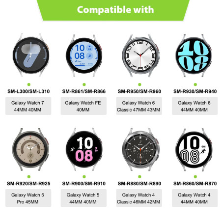 SUNDAREE Compatible avec Bracelet Samsung Galaxy Watch 7 FE 6 5 4 40MM 44 MM/6 4 Classic 47MM 46MM 43MM 42MM LTE/5 Pro 45MM/Actv