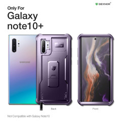 Dexnor pour Coque Samsung Galaxy Note 10 Plus, [Protecteur d'écran et Support Intégrés] Bouclier Antichoc de Protection de Quali