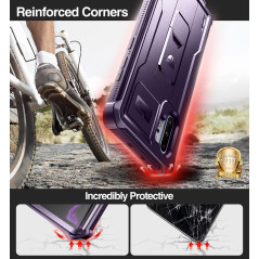 Dexnor pour Coque Samsung Galaxy Note 10 Plus, [Protecteur d'écran et Support Intégrés] Bouclier Antichoc de Protection de Quali