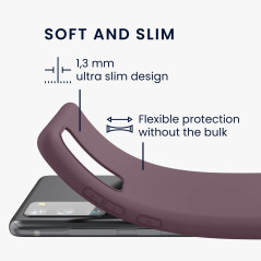 kwmobile Housse Compatible avec Samsung Galaxy S20 FE Coque - Housse de téléphone Protection Souple en Silicone - Raisin
