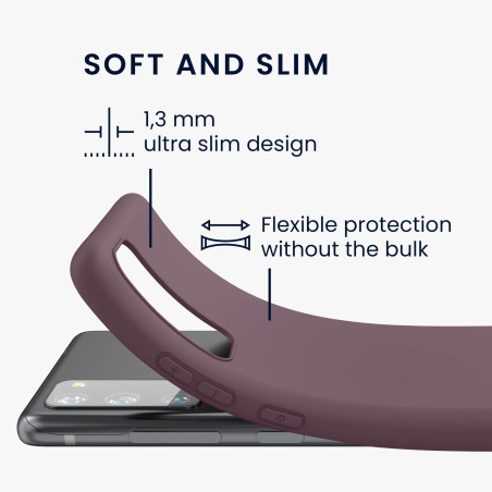 kwmobile Housse Compatible avec Samsung Galaxy S20 FE Coque - Housse de téléphone Protection Souple en Silicone - Raisin