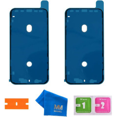 MMOBIEL 2X LCD Joint Adhésif Sticker Autocollant Etanchéité Compatible avec iPhone 11-6.1 inch Noir pour Le Cadre d'affichage LC