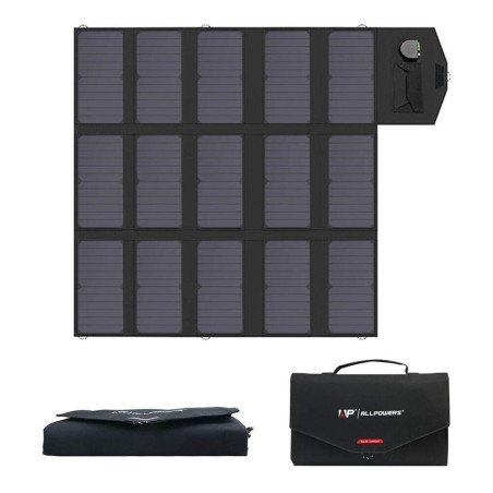 Chargeur Solaire ALLPOWERS Panneau Solaire Pliable de 100W (Double 5v USB avec Technologie i-Solar + Sortie 18v DC) Panneau Sola
