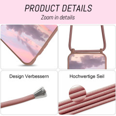 Keteen Collier pour Samsung Galaxy S23 Ultra Coque Silicone Liquide Bumper Housse Galaxy S23 Ultra Lanière avec Cordon Réglable 