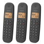 Logicom ILOA 350 Téléphone Fixe sans Fil sans Répondeur - Trio - Téléphones analogiques et dect - Noir