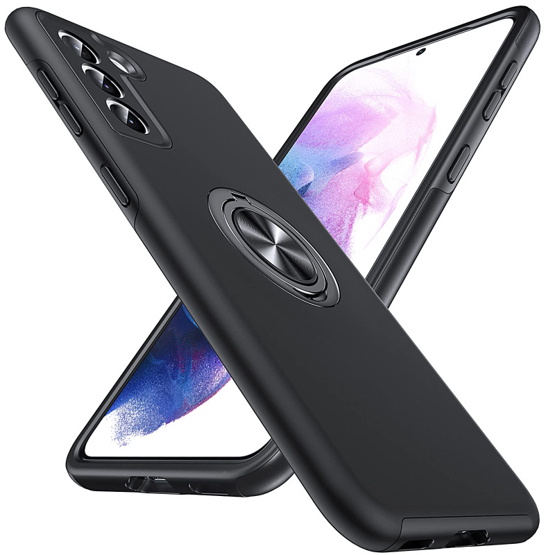 Anqrp Galaxy S21 5G Coque, Anneau Caché Antichoc Militaire Béquille Magnétique Rotative Robuste Housse de Protection Multicouche Anqrp Galaxy S21 5G Coque, Anneau Caché Antichoc Militaire Béquille Magnétique Rotative Robuste Housse de Protection Multicouche