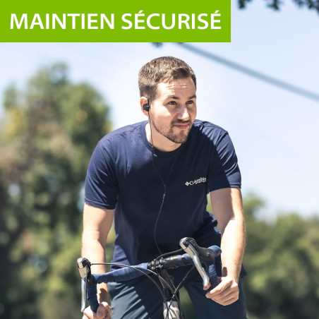 Avantree C171 - Écouteurs USB C Filaires à Micro, pour Sport et Course, avec Crochets, Intra Auriculaires et Contrôle Volume, Co