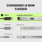 Avantree C171 - Écouteurs USB C Filaires à Micro, pour Sport et Course, avec Crochets, Intra Auriculaires et Contrôle Volume, Co Avantree C171 - Écouteurs USB C Filaires à Micro, pour Sport et Course, avec Crochets, Intra Auriculaires et Contrôle Volume, Co