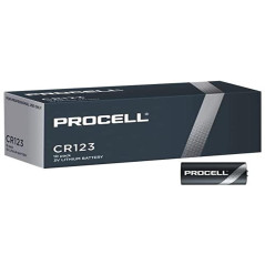 Duracell Procell CR123 Lot de 10 Piles au Lithium 3 V