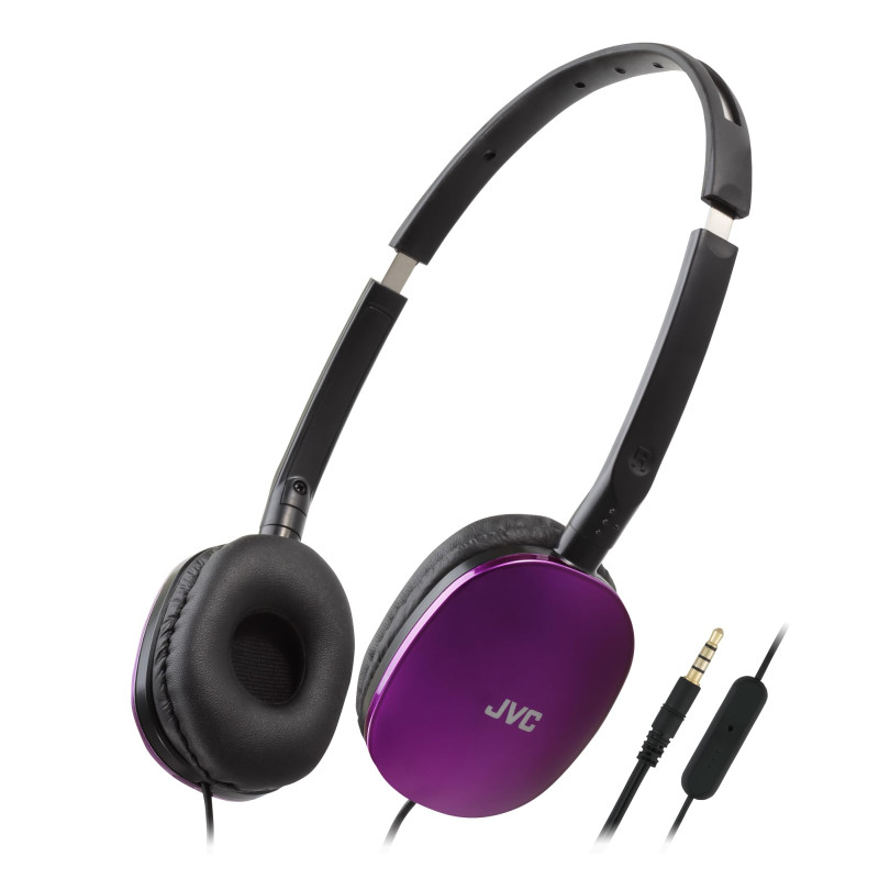 JVC HA-S160M-V-U Casque Plat Pliable et Compact - Couleur Brillante - avec Interrupteur Marche/arrêt pour Microphone - Idéal pou JVC HA-S160M-V-U Casque Plat Pliable et Compact - Couleur Brillante - avec Interrupteur Marche/arrêt pour Microphone - Idéal pou