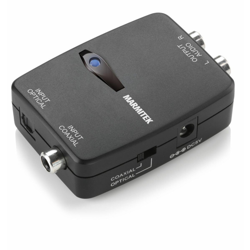 Convertisseur DAC Marmitek Connect DA21 - convertisseur audio numérique vers analogique pour TV et amplificateur - Toslink ou co Convertisseur DAC Marmitek Connect DA21 - convertisseur audio numérique vers analogique pour TV et amplificateur - Toslink ou co
