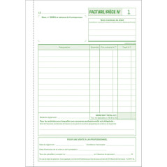 Exacompta - Réf. 13293AE - 1 Manifold FACTURES micro-entrepreneur - 50 feuillets numérotés et autocopiants - duplicatas (1 origi