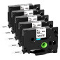 5x Fimax TZe-221 9mm Ruban Compatible avec TZ Tze221 Brother P-touch Tape Cassette Etiqueteuse 9mm laminated White,pour Etiquett 5x Fimax TZe-221 9mm Ruban Compatible avec TZ Tze221 Brother P-touch Tape Cassette Etiqueteuse 9mm laminated White,pour Etiquett