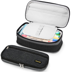 Afomida Trousse Pliable Grande Capacité Fournitures Scolaires Bureau Pour Garçon Fille Ado Étudiant avec Fermeture à Glissière, 