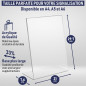 Porte-Document A4 Incliné en Acrylique Transparent, Pack de 6. Présentoir de comptoir, publicité, cadre photo, pancartes, brochu Porte-Document A4 Incliné en Acrylique Transparent, Pack de 6. Présentoir de comptoir, publicité, cadre photo, pancartes, brochu