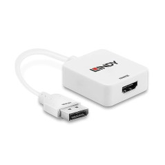 LINDY Convertisseur HDMI vers DisplayPort 4K Blanc 38146