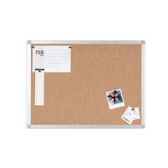 BoardsPlus - Tableau d'Affichage en Liège, 60 x 45 cm, Cadre en Aluminium