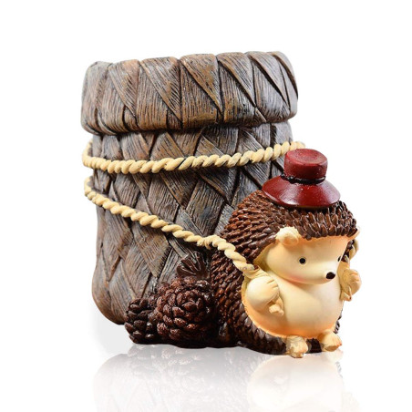 LEPENDOR mignon hérisson bureau stylo crayon pot titulaire, porte brosse à dents, résine organisateur de bureau conteneur, stock