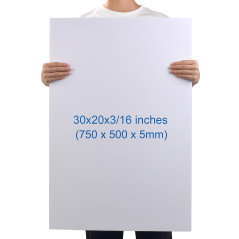 Carton Plume (Foam Board) 750 x 500 x 5mm – Pack de 12 Plaques – Panneau D’affichage Blanc, Grand, sans Acide, Carton Mousse pou