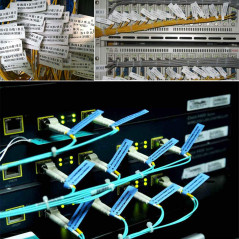 Cable Etiquette,Marquage Cable 480 Étiquettes Autocollant Étanche Résistant à la Déchirure Durable pour Marquer Identifier et Or