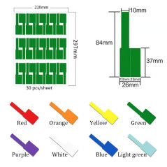 Cable Etiquette,Marquage Cable 480 Étiquettes Autocollant Étanche Résistant à la Déchirure Durable pour Marquer Identifier et Or