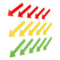 CARTON DU SOURIE - Flèches magnétiques colorées - 15 pièces - 6 cm de diamètre - Couleurs : rouge - jaune - vert CARTON DU SOURIE - Flèches magnétiques colorées - 15 pièces - 6 cm de diamètre - Couleurs : rouge - jaune - vert