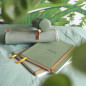RHODIA 319004C - Trousse Ronde Sauge - 21,5 x 5,5 cm - Coutures Véritables Orange - Intérieur Jersey Ivoire - Simili Cuir - Rang RHODIA 319004C - Trousse Ronde Sauge - 21,5 x 5,5 cm - Coutures Véritables Orange - Intérieur Jersey Ivoire - Simili Cuir - Rang