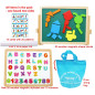 TOWO Chevalet magnetique double pliable enfant en bois -Tableau Enfant avec Alphabet magnétique et Chiffres magnétiques et forme TOWO Chevalet magnetique double pliable enfant en bois -Tableau Enfant avec Alphabet magnétique et Chiffres magnétiques et forme