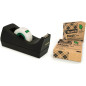 Scotch Distributeur de Ruban Adhésif Pondéré Rechargeable C60, Noir - 100 % recyclée avec 1 Rouleau de Ruban Scotch Magic "Un Ch Scotch Distributeur de Ruban Adhésif Pondéré Rechargeable C60, Noir - 100 % recyclée avec 1 Rouleau de Ruban Scotch Magic "Un Ch