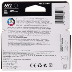 HP 652 Cartouche d'Encre Noire Authentique (F6V25AE)