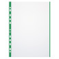 OXFORD Sachet de 10 Pochettes Perforées à Bande et Bords Colorés A4 Polypro Lisse Epaisseur 9/100ème Vert OXFORD Sachet de 10 Pochettes Perforées à Bande et Bords Colorés A4 Polypro Lisse Epaisseur 9/100ème Vert