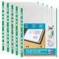 OXFORD Sachet de 10 Pochettes Perforées à Bande et Bords Colorés A4 Polypro Lisse Epaisseur 9/100ème Vert OXFORD Sachet de 10 Pochettes Perforées à Bande et Bords Colorés A4 Polypro Lisse Epaisseur 9/100ème Vert