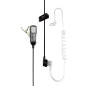 Midland - Micro Écouteur Mono MA31-M Pneumatique 2 Pin, Sécurité et Outdoor, Cable Microphone Silicone Transparent, Étanche, VOX