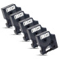 5x Labelwell Remplacement Rubans Compatible pour Dynmo D1 43613 S0720780 Noir sur Blanc pour Dynmo LabelManager 160 280 210D 120