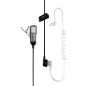 Midland - Micro Écouteur Mono MA31-M Pneumatique 2 Pin, Sécurité et Outdoor, Cable Microphone Silicone Transparent, Étanche, VOX