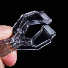 Outus 25 Pièces Plastique Signe Clips de Marchandise Clip d'Affichage Support de Supporter, Clair