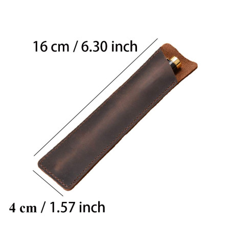 Daimay Cheval fou Étui à stylo en cuir Fontaine à la main Pochette de protection Couverture de manche pour Stylo à bille, stylet