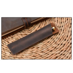 Daimay Cheval fou Étui à stylo en cuir Fontaine à la main Pochette de protection Couverture de manche pour Stylo à bille, stylet