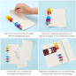 BOBOZHONG 90 PCS Disques en Plastique Disques à Anneaux de Reliure Multicolores Disques d'Extension pour Ajouter des Pages Suppl BOBOZHONG 90 PCS Disques en Plastique Disques à Anneaux de Reliure Multicolores Disques d'Extension pour Ajouter des Pages Suppl