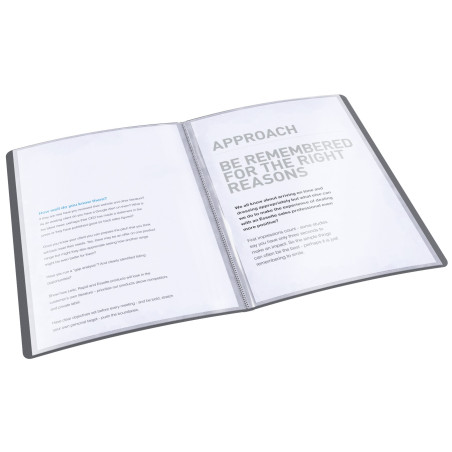 Esselte Vivida Reliure protège-documents souple en polypropylène avec 100 pochettes A4 200 feuilles Noir