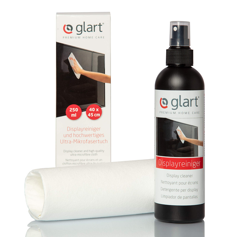 Glart Displayreiniger 250 ml und hochwertiges Ultra-Mikrofasertuch Glart Displayreiniger 250 ml und hochwertiges Ultra-Mikrofasertuch