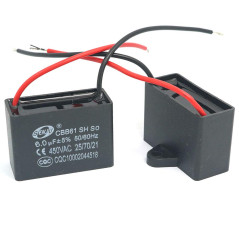 DollaTek 2Pcs CBB61 6uF 450V AC 50 / 60Hz Ventilateur Moteur En Courant Condensateur