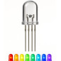 Lumetheus LED Diodes électroluminescentes 5mm 5 mm RVB 100 pièces Rouge = 400 mcd/Vert = 1500 mcd/Bleu = 700 mcd 2-3V 4 Pin LEDs