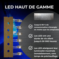 Lumetheus LED Diodes électroluminescentes 5mm 5 mm RVB 100 pièces Rouge = 400 mcd/Vert = 1500 mcd/Bleu = 700 mcd 2-3V 4 Pin LEDs