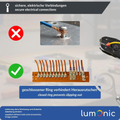 Lumonic 10x cosses à sertir nues 70-95mm² I cosses à sertir M10 non isolées I cosses M10, cosse tubulaire 70mm2 95mm2 œillets an