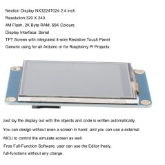 Aihasd English 2.4" TFT 320x240 Nextion HMI USART UART écran Tactile résistif LCD Module Panneau d'écran Tactile pour Arduino TF